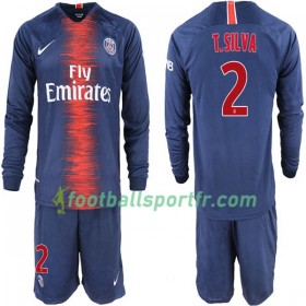 Tenue Paris Saint Germain T. Silva 2 Enfant Domicile 2018-2019 Maillot de Foot ML